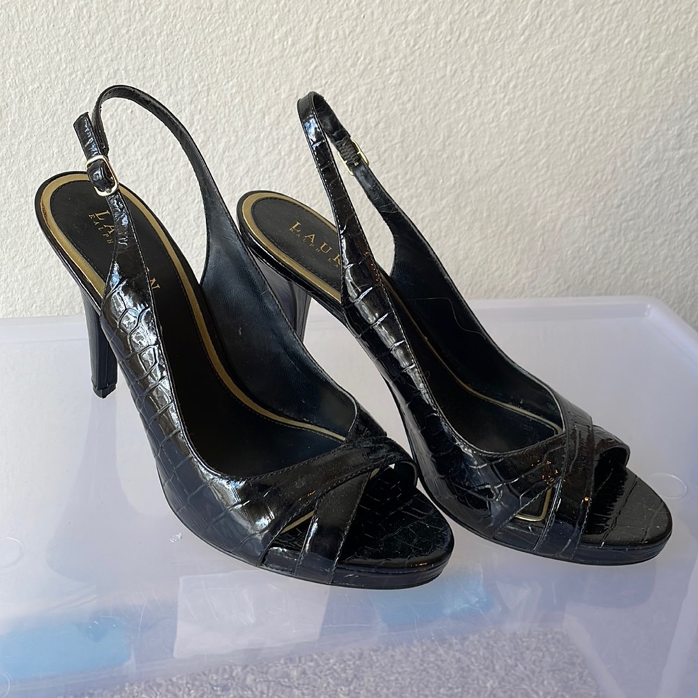 Ralph Lauren Peep-Toe Pumps